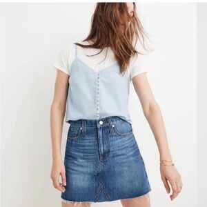 MADEWELL Light Blue Denim Skirt
